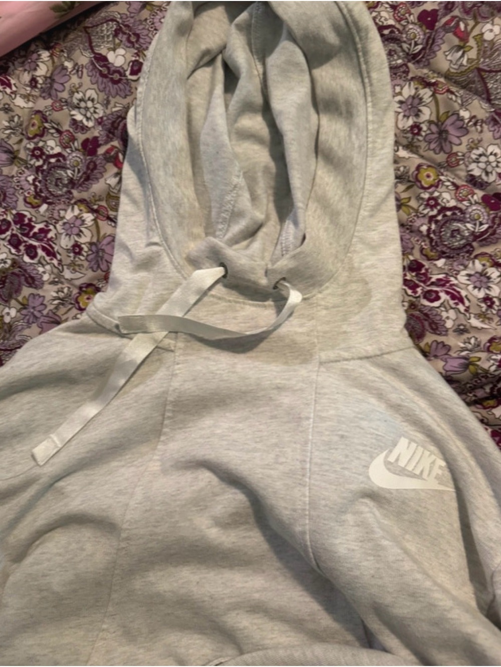 Nike Grey Hoodie One-Piece - Soft Pullover Hooded Jumpsuit